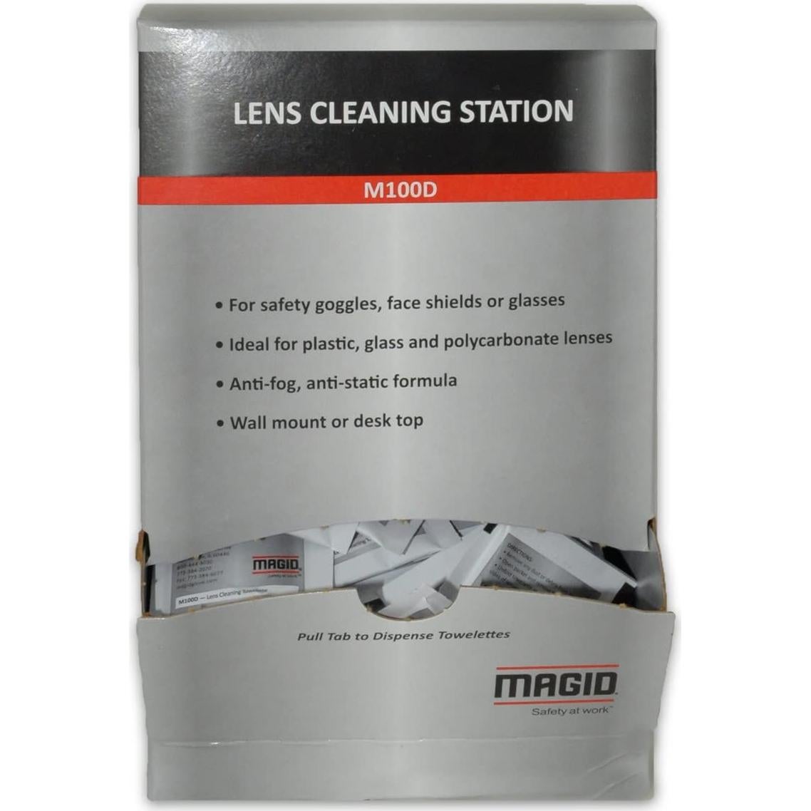 Toallitas de Limpieza de Lentes MAGID M100D - 100 Unidades