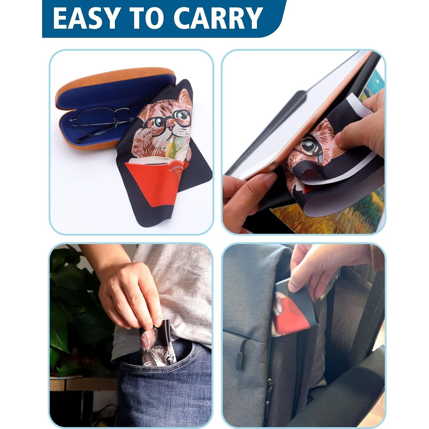 Paño de Microfibra para Gafas Jiamicrofibra - Diseño Gato Lindo