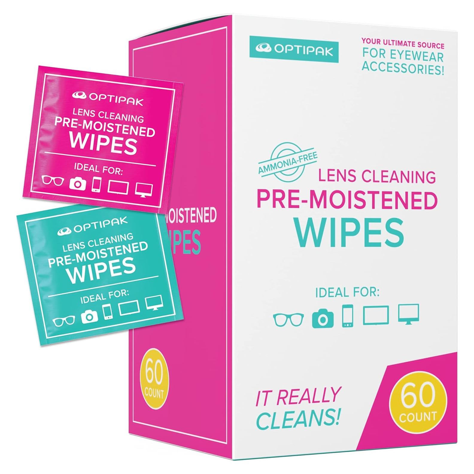 Toallitas de limpieza para lentes OPTIPAK 60 unidades