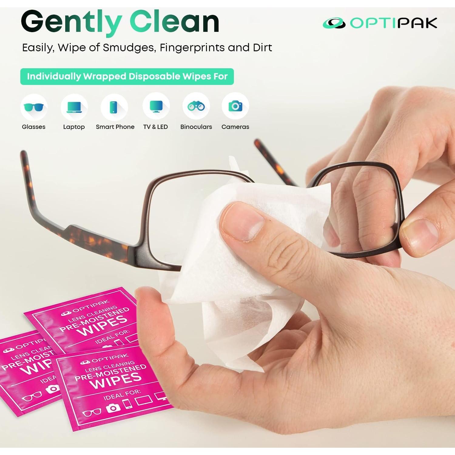 Toallitas de limpieza para lentes OPTIPAK 60 unidades