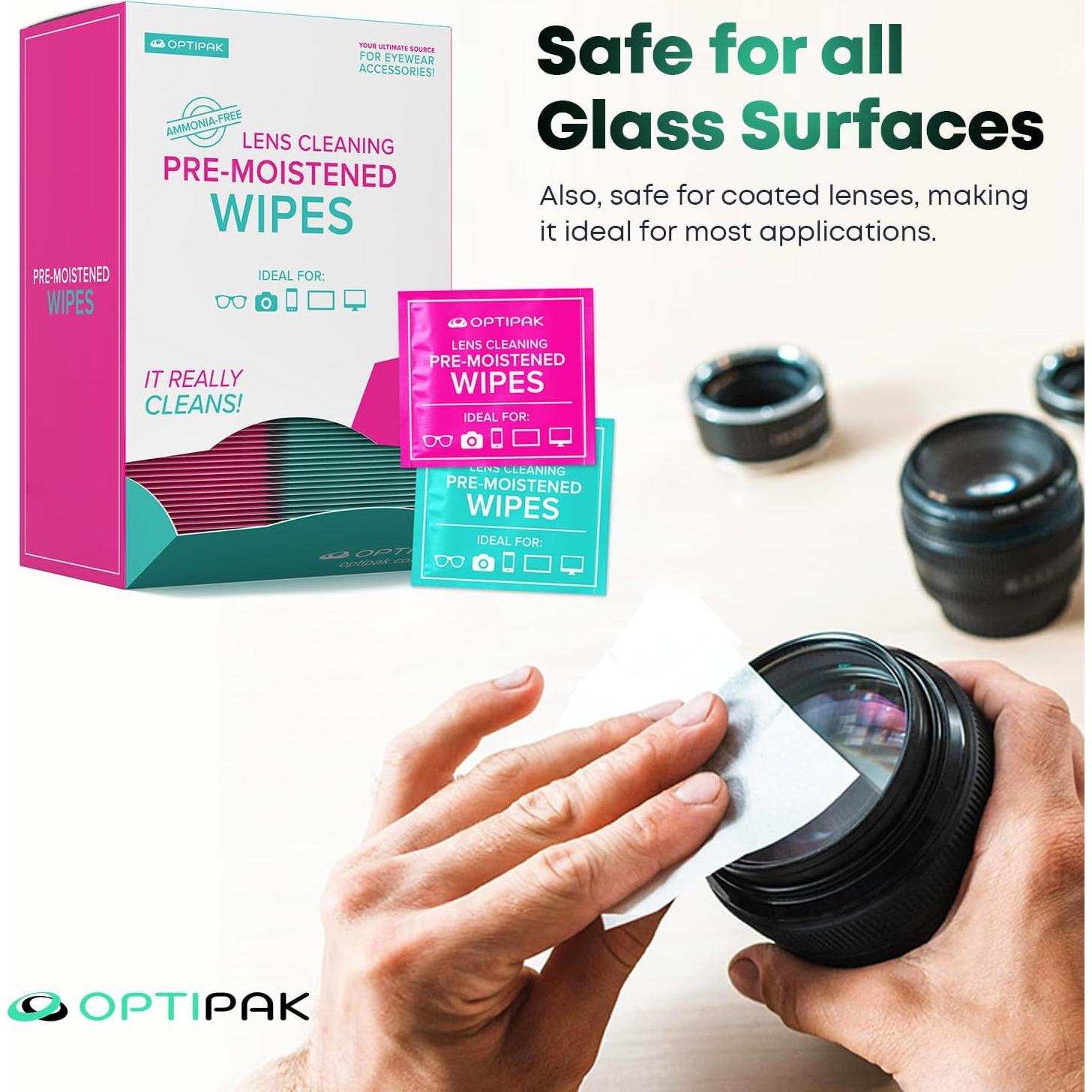 Toallitas de limpieza para lentes OPTIPAK 60 unidades