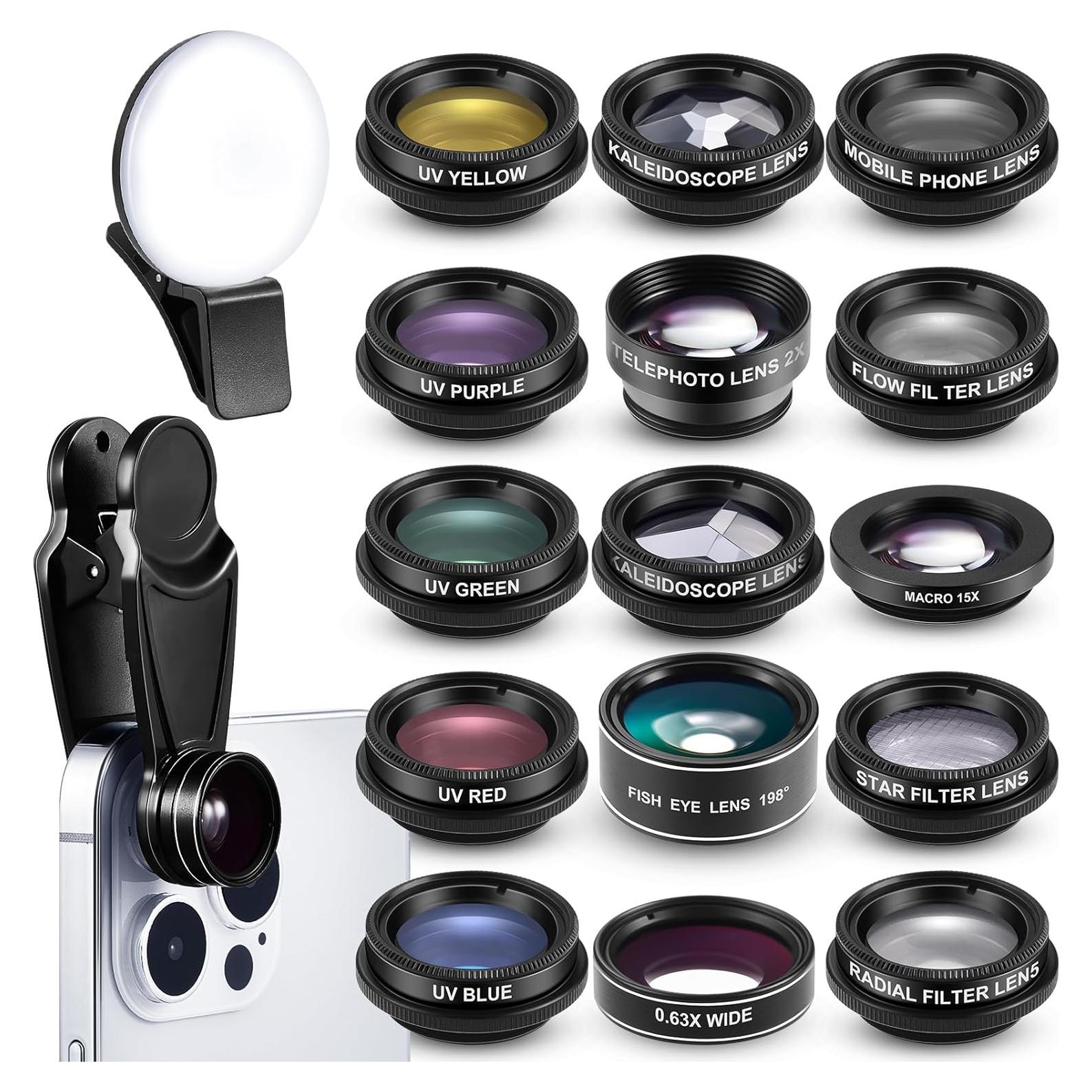 Kit de Lentes para Cámara de Teléfono 16 en 1 Copkim