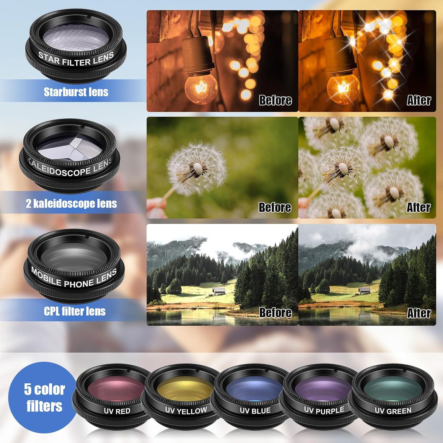 Kit de Lentes para Cámara de Teléfono 16 en 1 Copkim