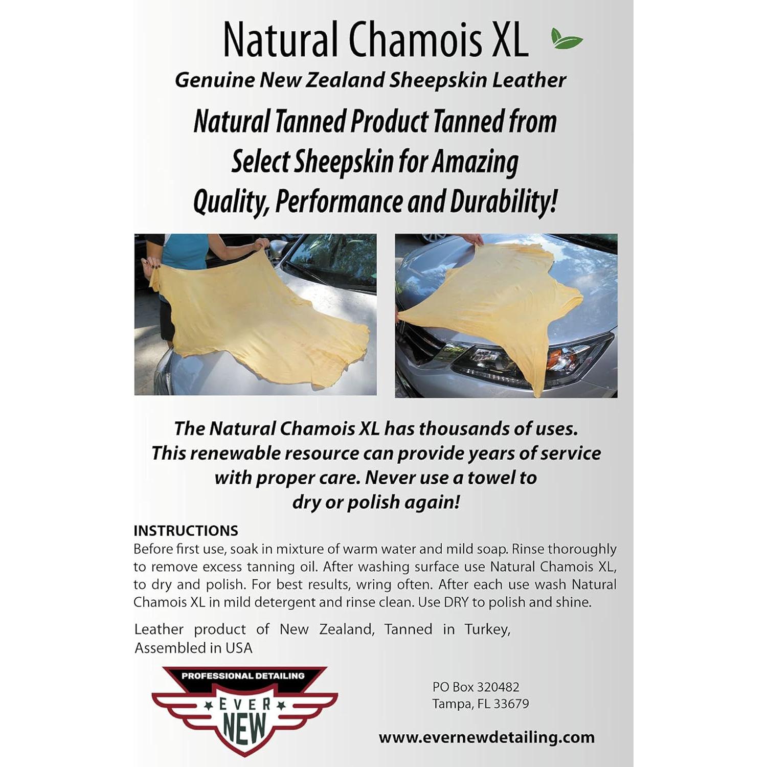 Chamois Natural XL EVER NEW 0.6 m² Piel de Oveja Nueva Zelanda