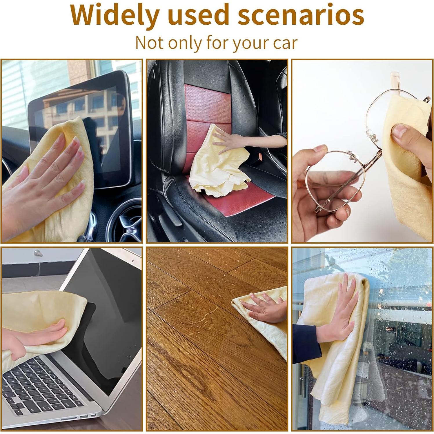 Paño Chamois GoGoTree 90 x 60 cm para Auto - Absorbente y Sin Pelusa