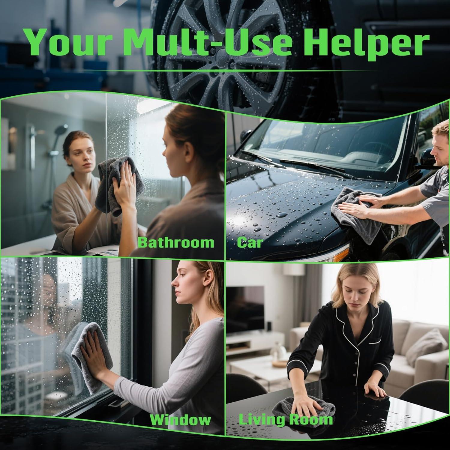 Toallas de Microfibra Deedlite 40x40 cm - Paquete de 3 - Secado Sin Marcas