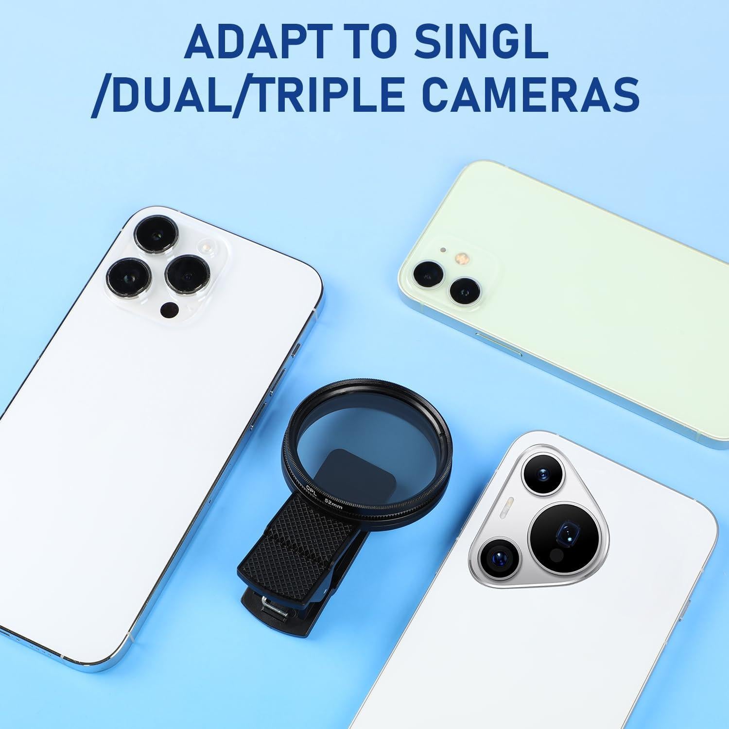 Filtro Polarizador Circular 52 mm Incthoust para Smartphone