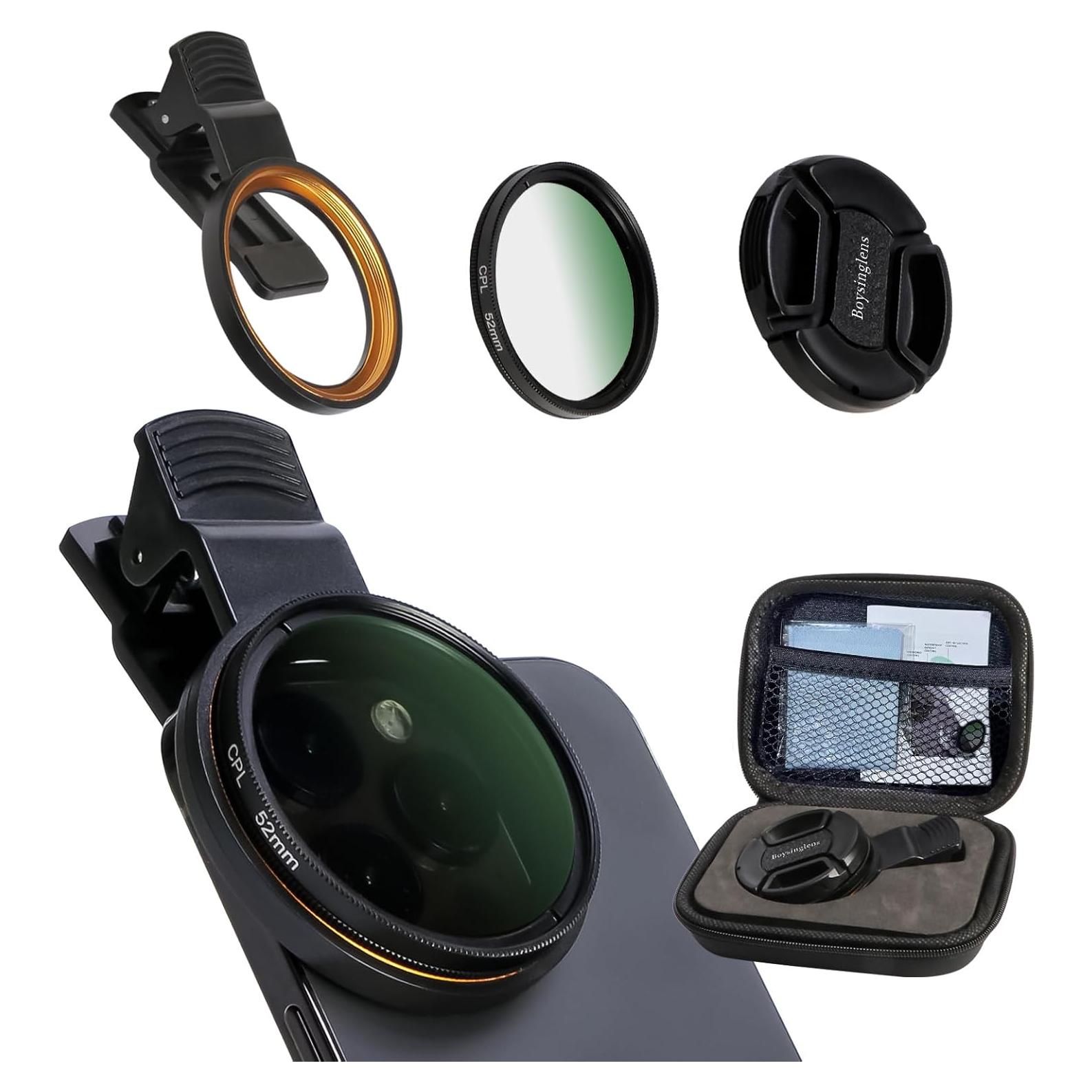 Filtro Polarizador Circular 52mm Boysinglens para Teléfonos