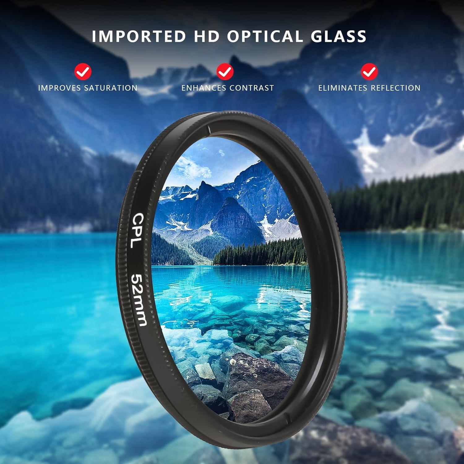 Filtro Polarizador Circular 52mm Boysinglens para Teléfonos