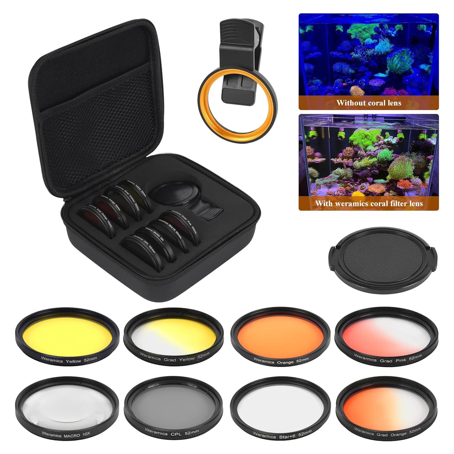Kit de Lentes de Filtro Coral para Teléfono Weramics - 8 Piezas