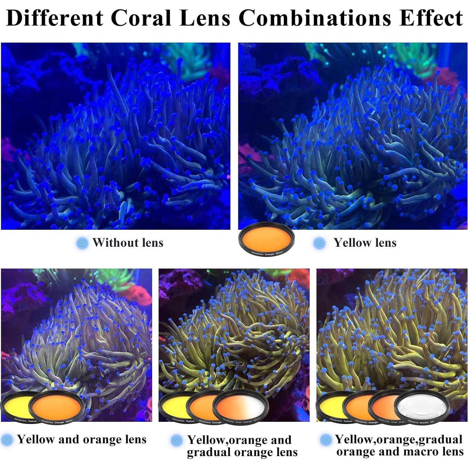 Kit de Lentes de Filtro Coral para Teléfono Weramics - 8 Piezas