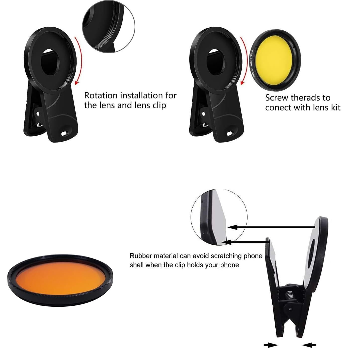 Kits de Lentes de Coral Reef NestEcho - 8 Lentes + Funda