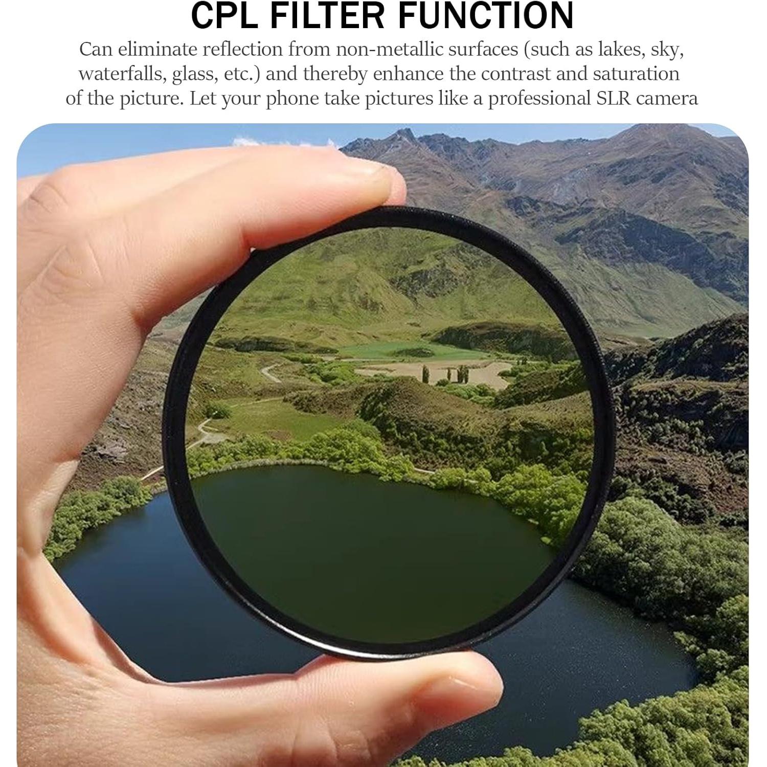 Filtro Polarizador Circular 52mm EYSOFT para Smartphone