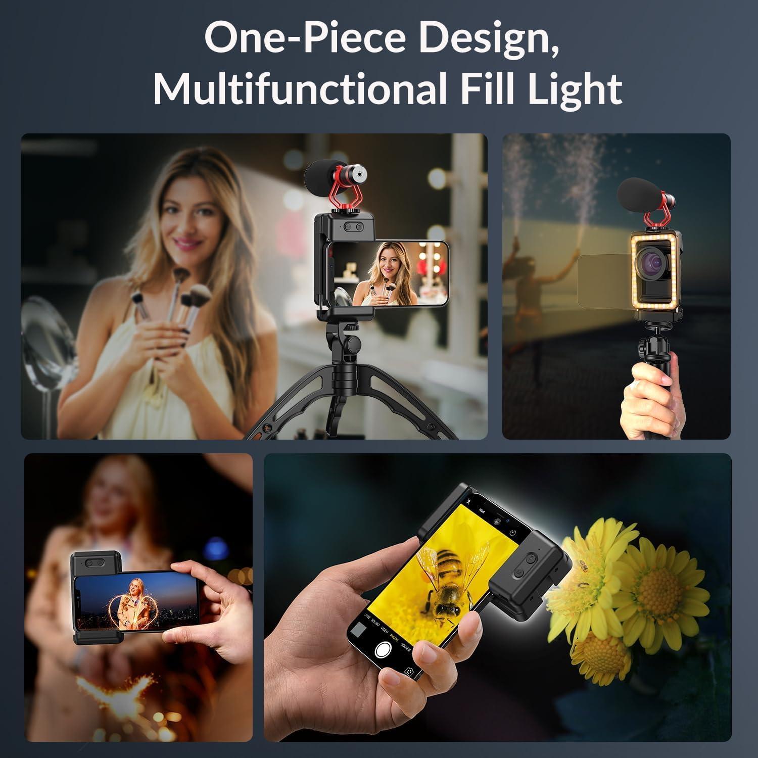 Lente Macro APEXEL 15X con Luz LED para Smartphones