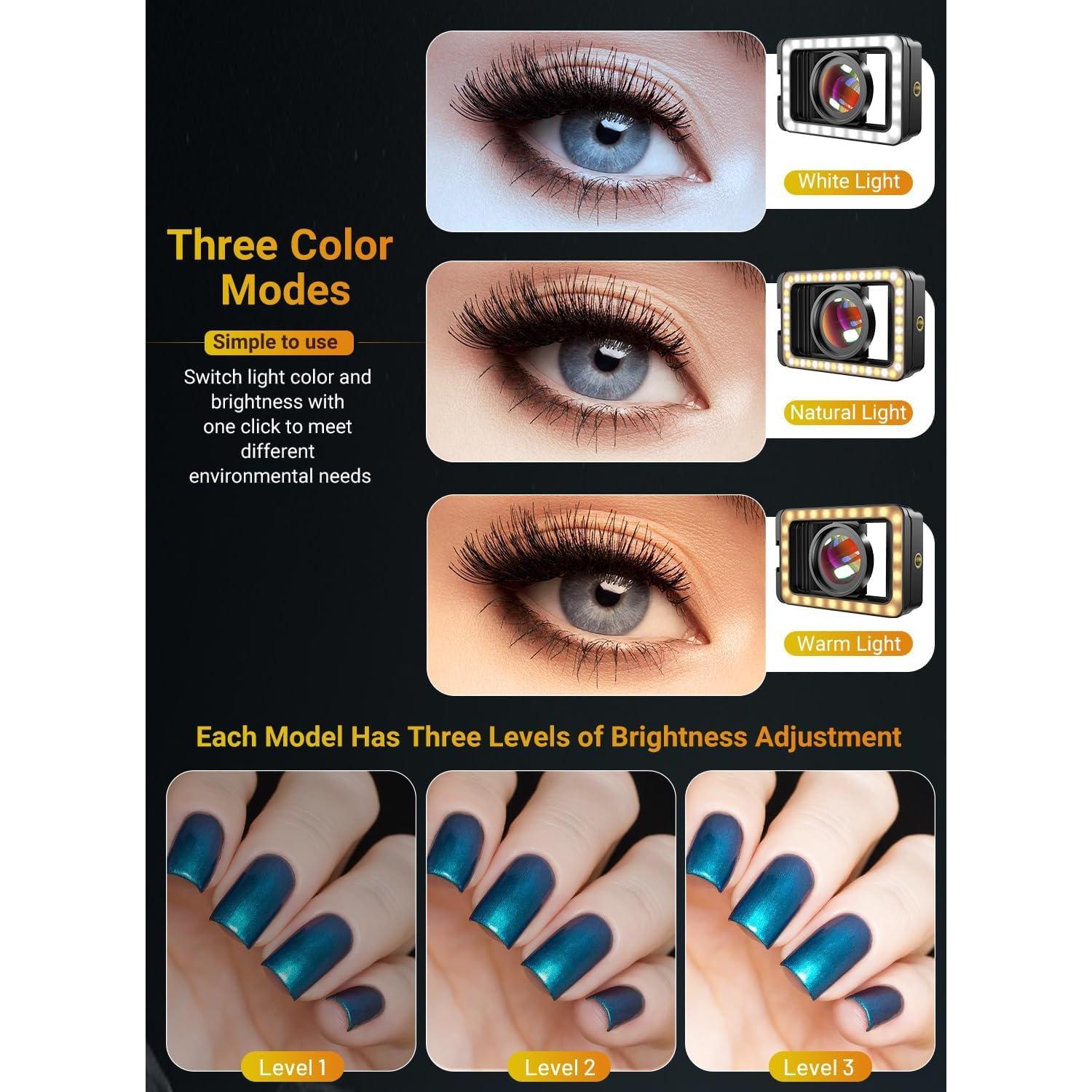 Lente Macro APEXEL 15X con Luz LED para Smartphones