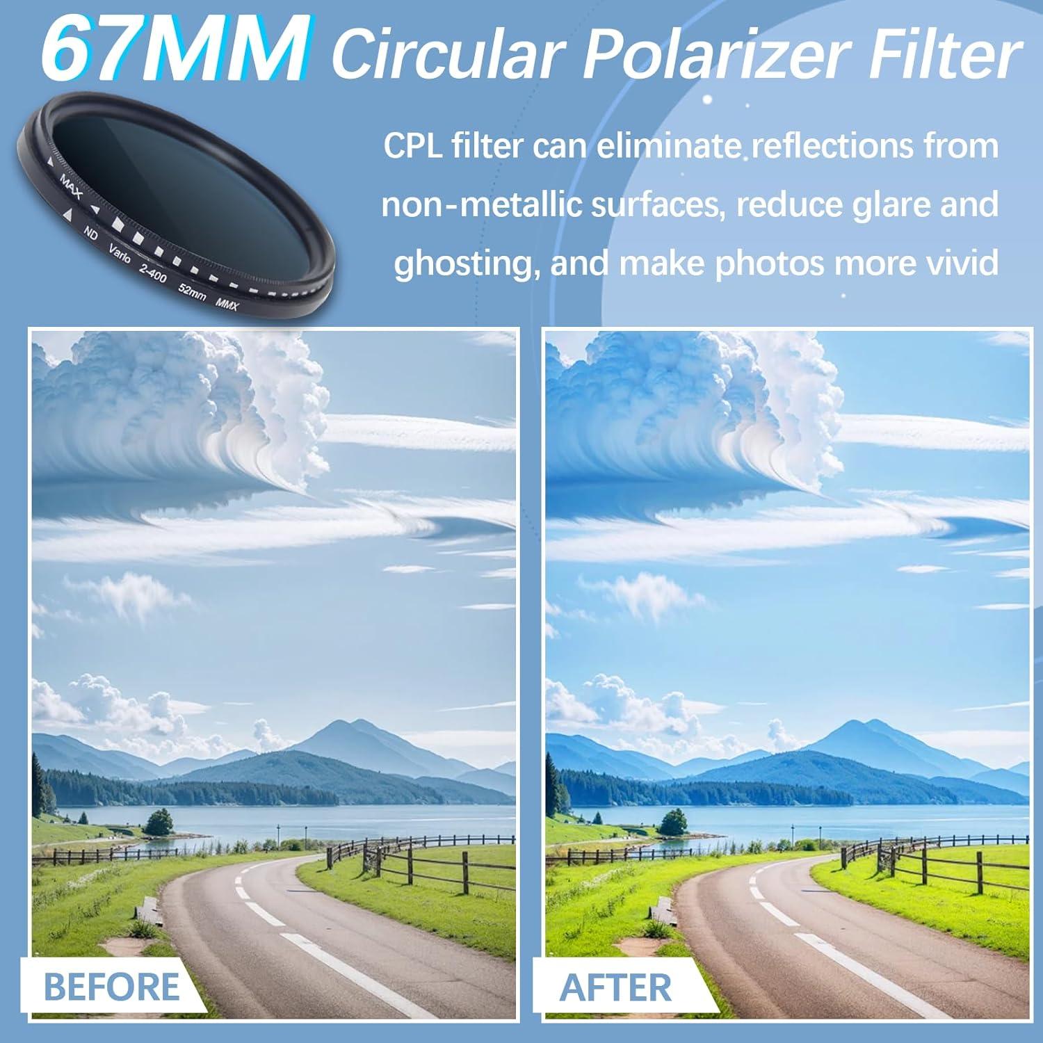 Filtro CPL 67MM Orizizhic para Smartphone - Lente Polarizada