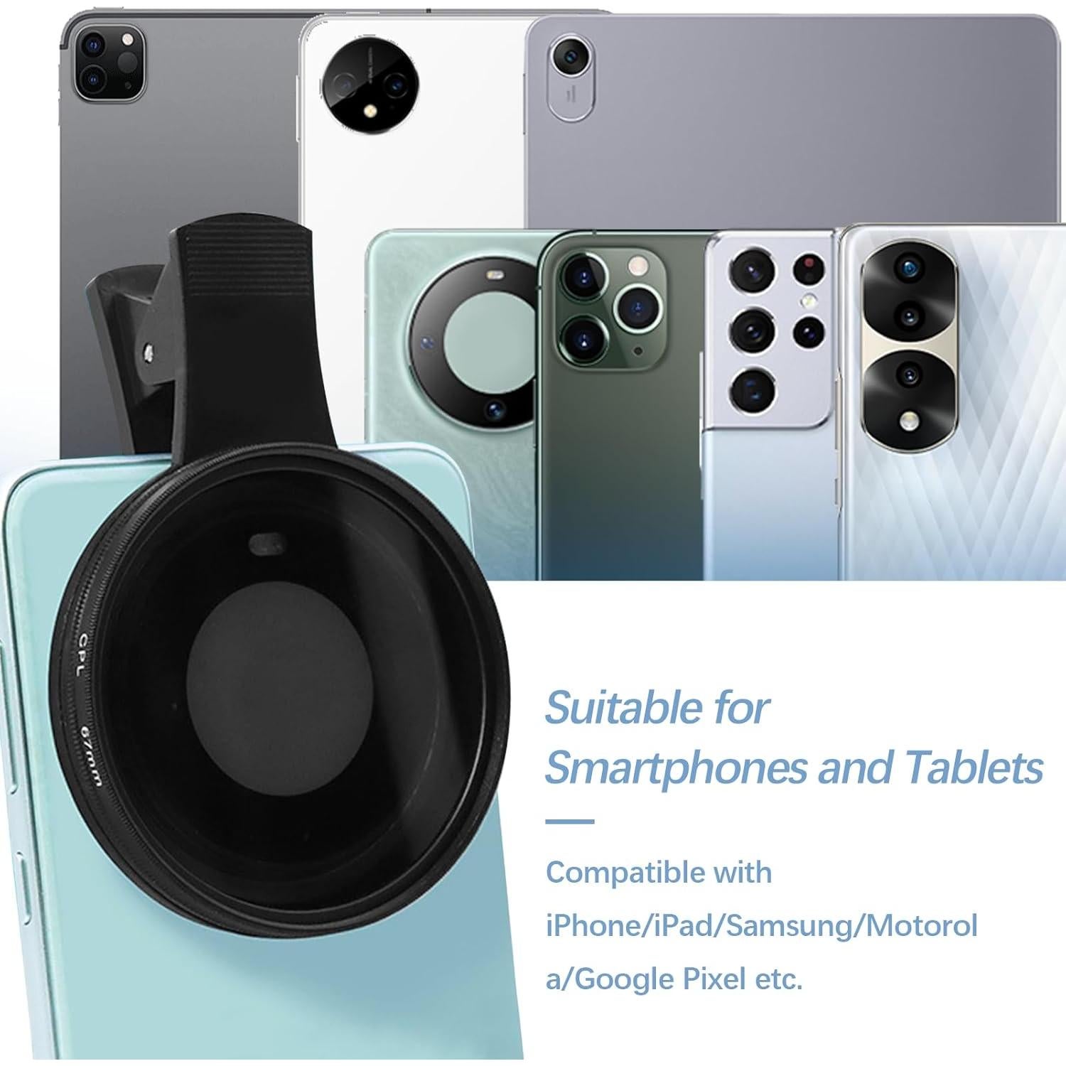 Filtro CPL 67MM Orizizhic para Smartphone - Lente Polarizada