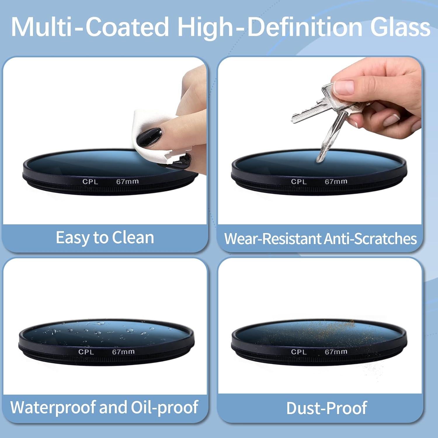 Filtro CPL 67MM Orizizhic para Smartphone - Lente Polarizada