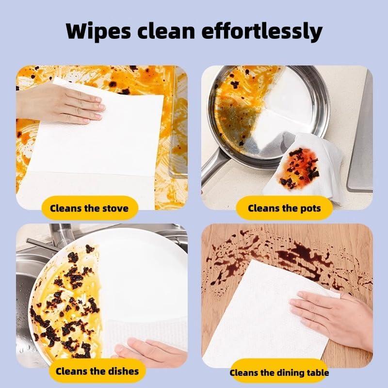 Toallitas de limpieza YERTAA para cocina y microondas - 80 unidades