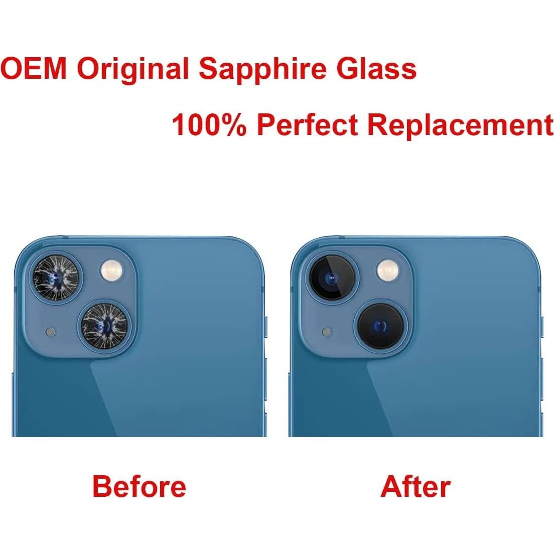 Reemplazo Lente Cristal Cámara Trasera OEM iPhone 13 Mini