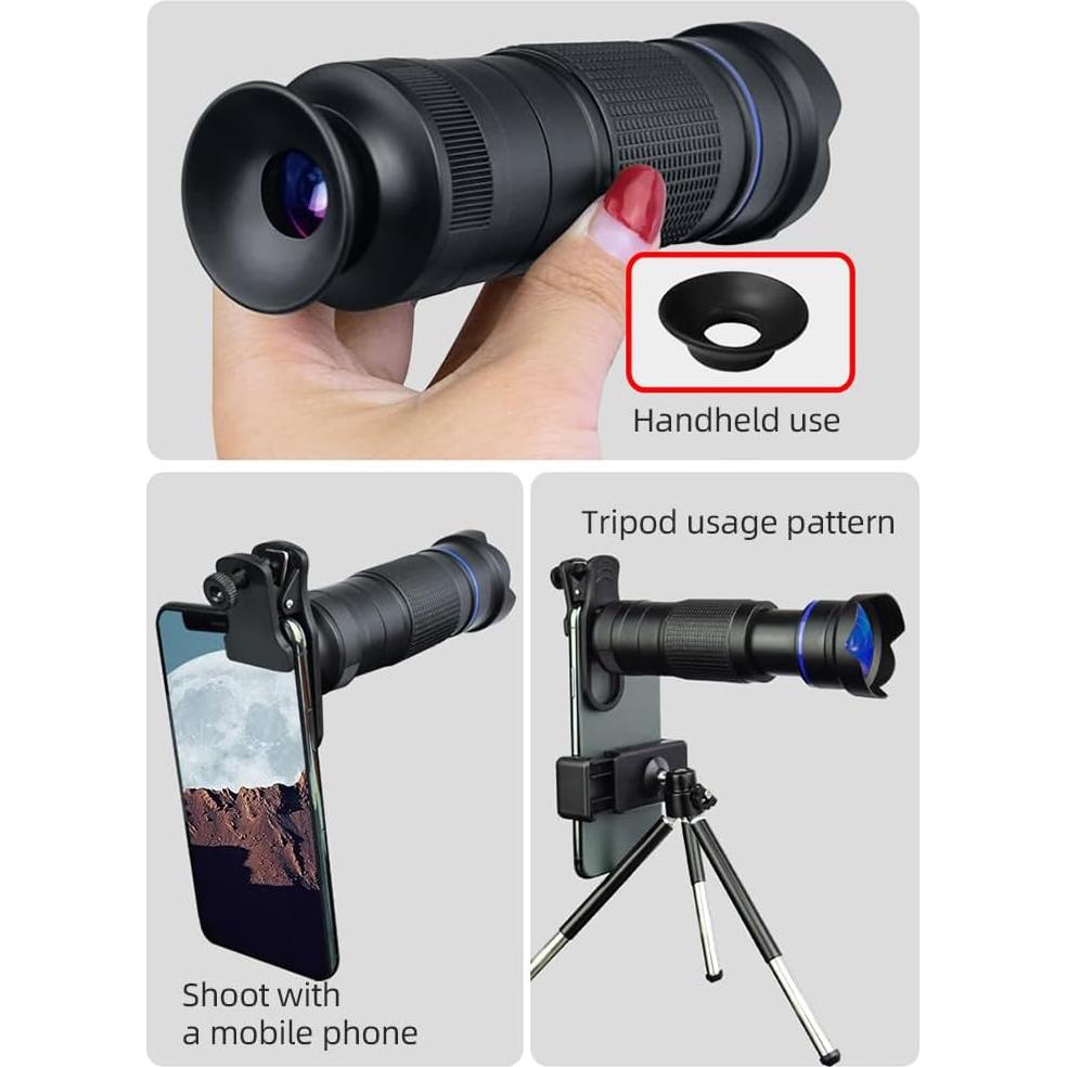 Kit Lente Telefoto Andoer 36X para Smartphone con Trípode