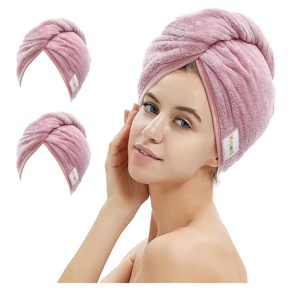 Paquete de 2 Toallas de Microfibra Mbestl para Secar Cabello