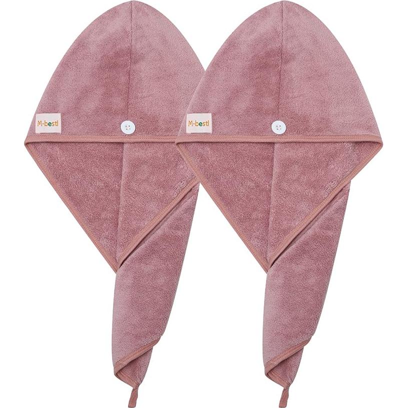 Paquete de 2 Toallas de Microfibra Mbestl para Secar Cabello