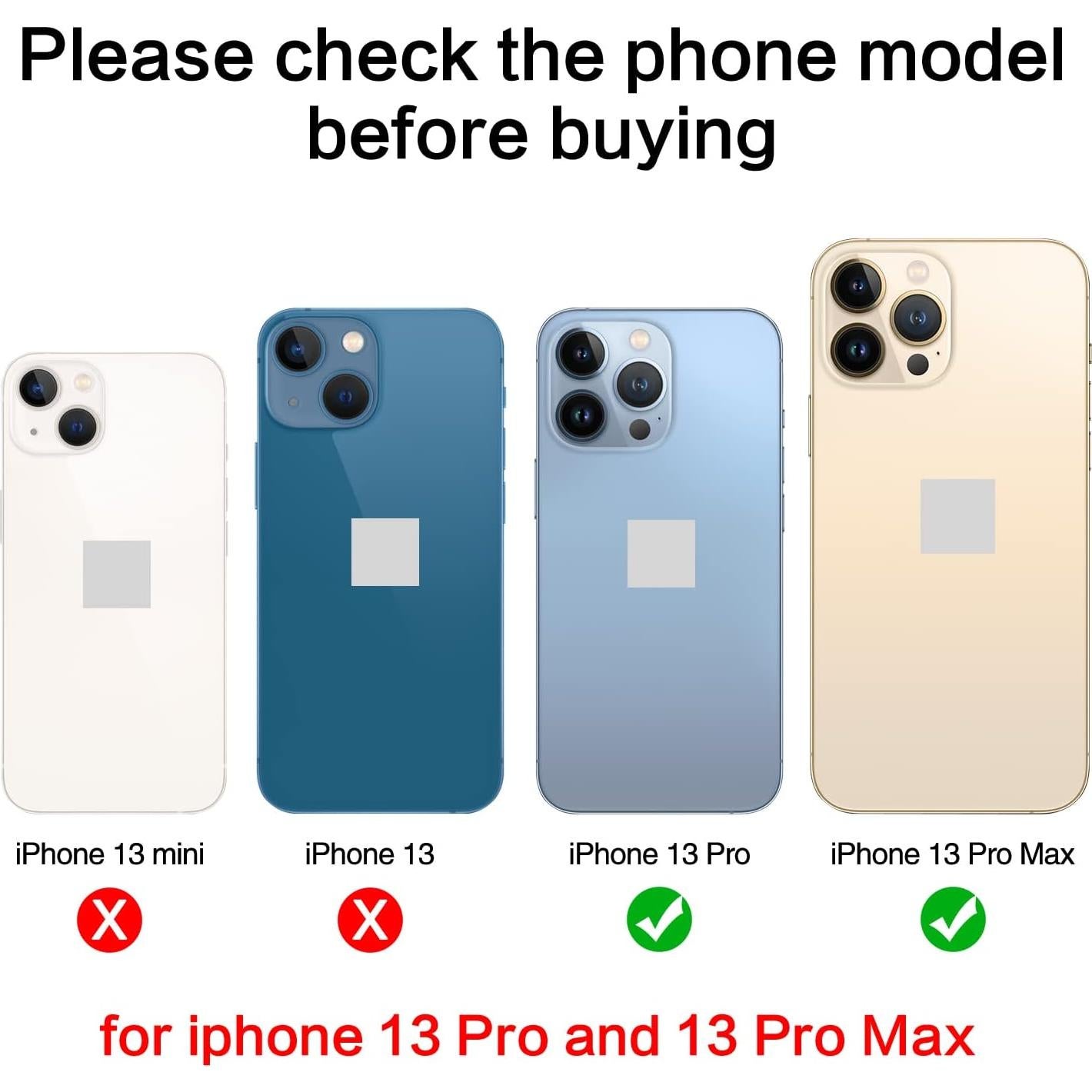 Cristal de Lente de Cámara Trasera ASDAWN para iPhone 13 Pro/Max