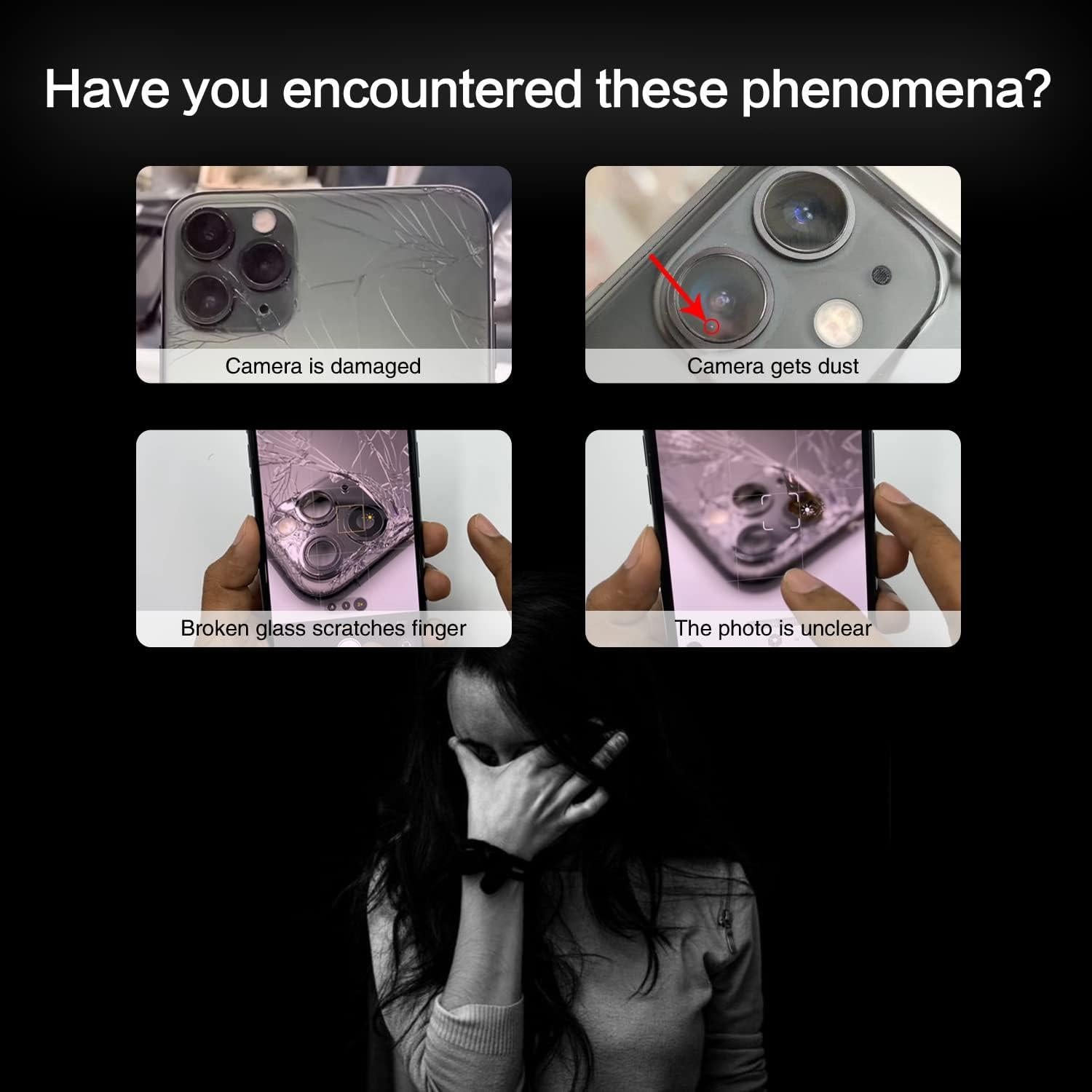 Cristal de Lente de Cámara Trasera ASDAWN para iPhone 13 Pro/Max