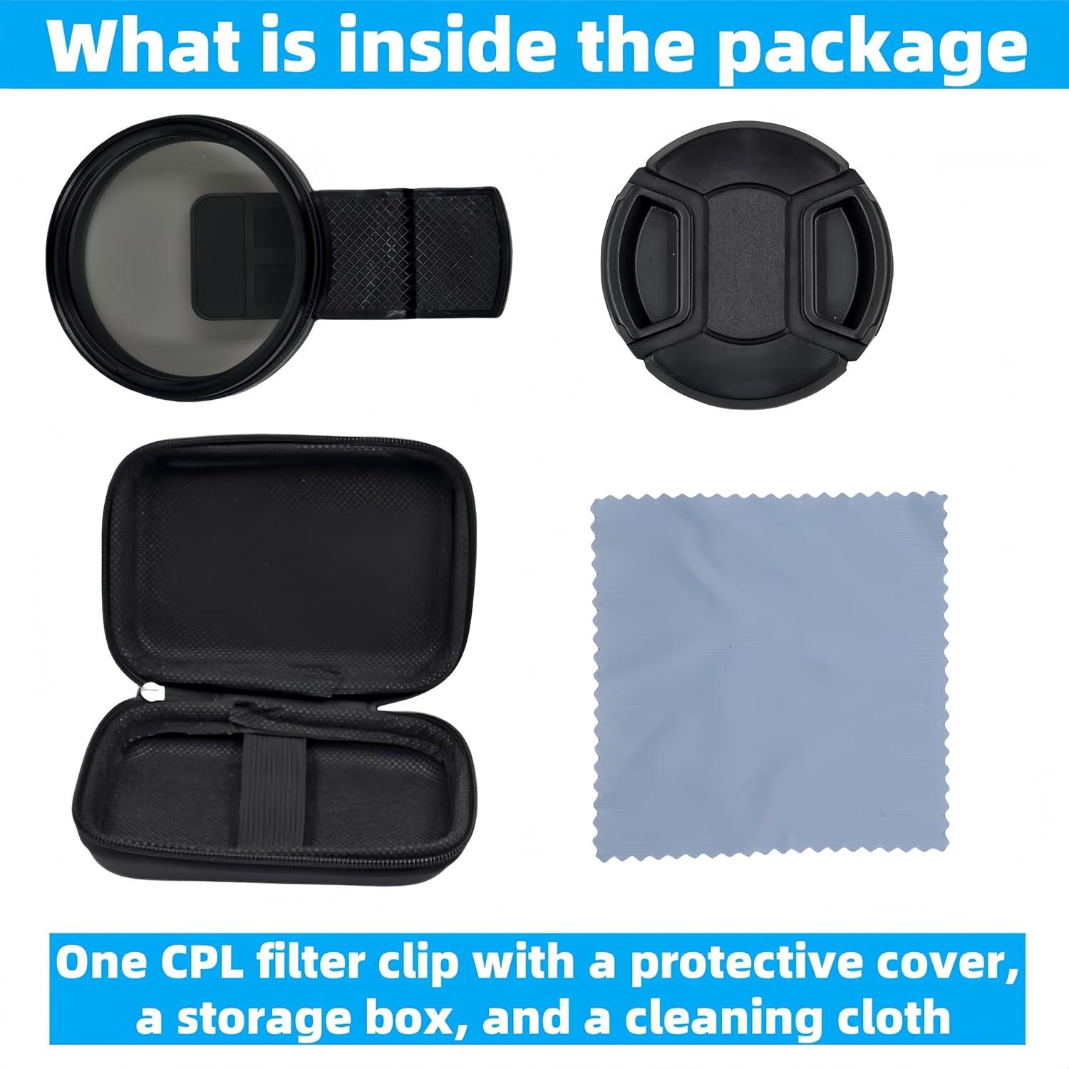 Filtro CPL 52 mm HerFarCai para Smartphone - Polarizador Universal