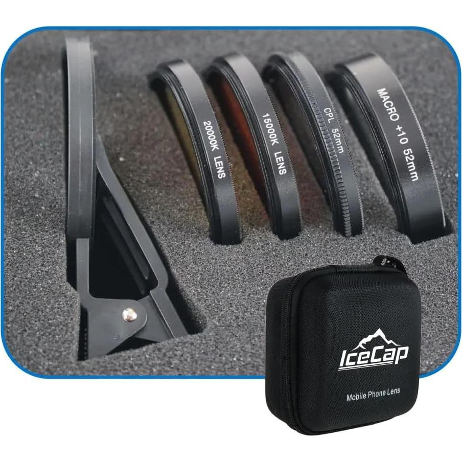 Kit de Lentes de Filtro Apilables IceCap 52mm para Móviles