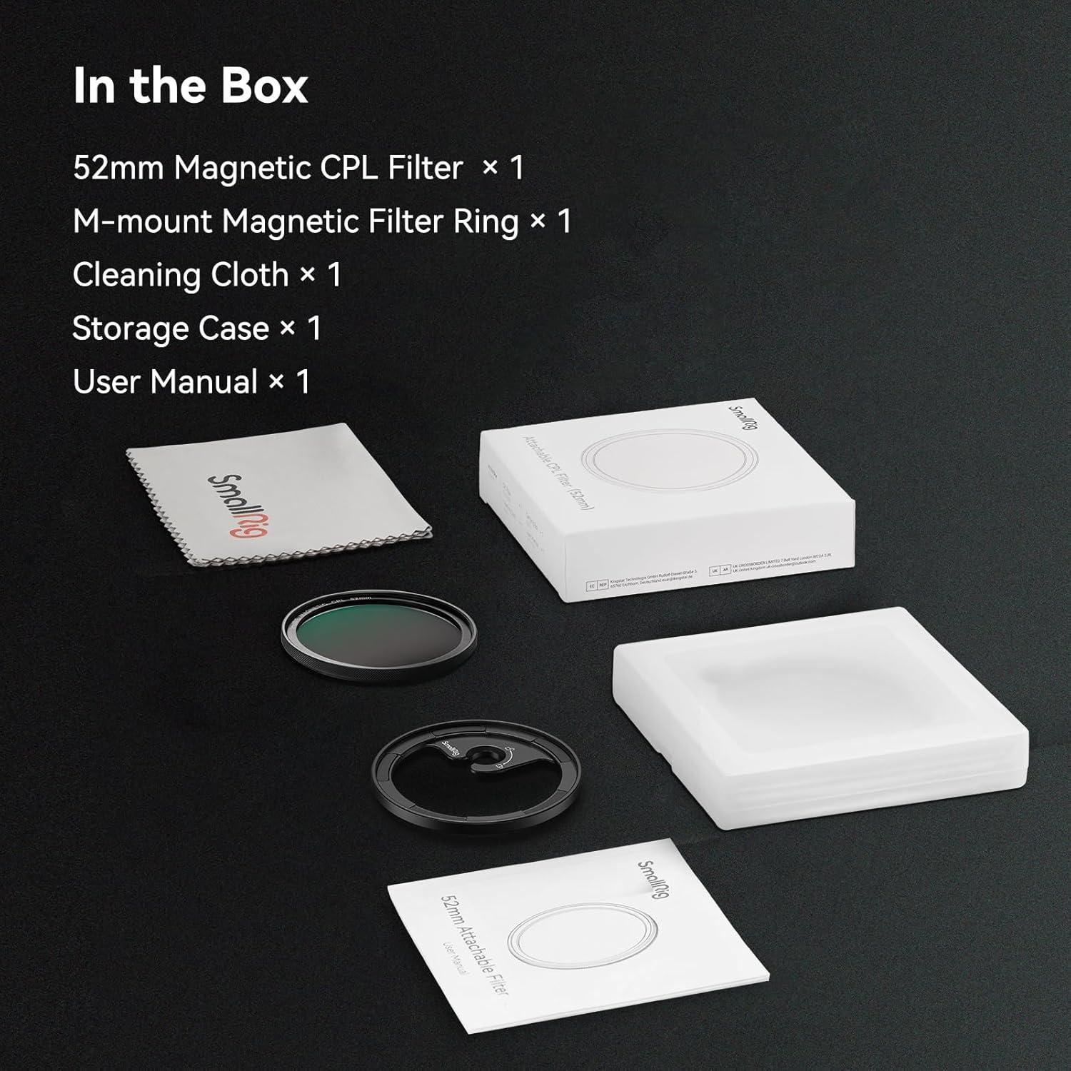 Filtro Polarizador Circular Magnético 52mm SMALLRIG para iPhone 15