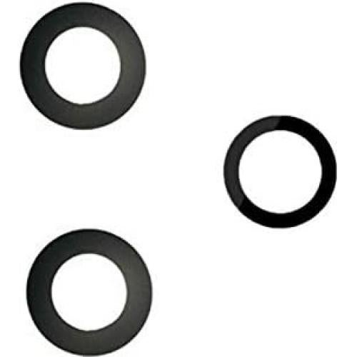 Kit 2 Sets Lente de Cámara Trasera Vidrio Negro para iPhone 11 Pro/Max