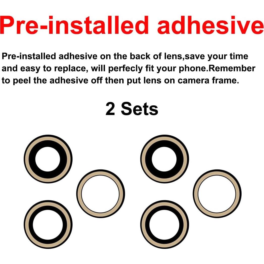 Juego de Reemplazo de Cristal de Lente para iPhone 13 Pro/Max