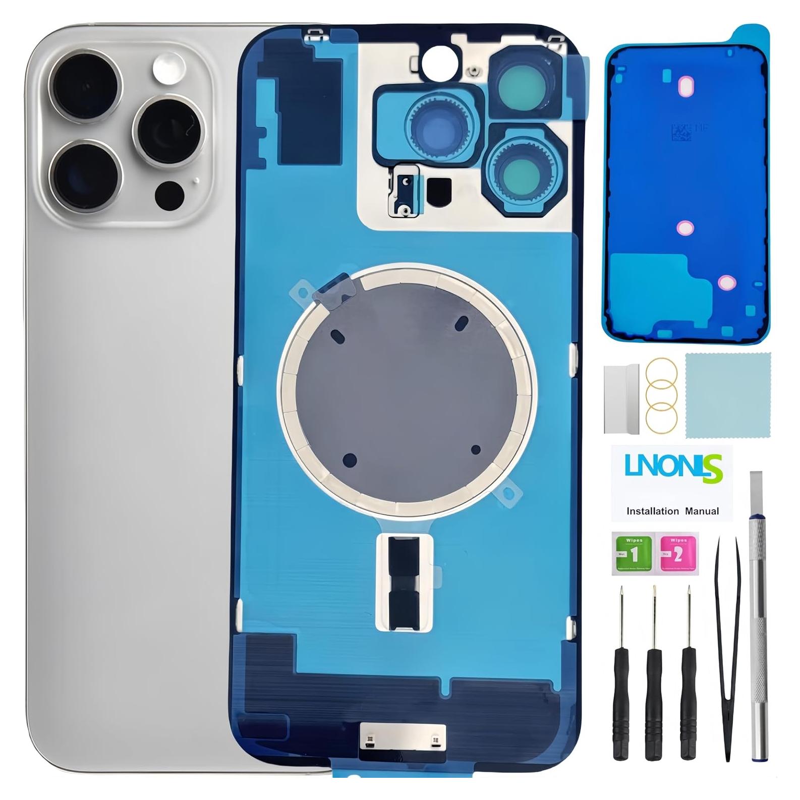 Reemplazo Cristal Trasero LNONLS para iPhone 16 Pro Max