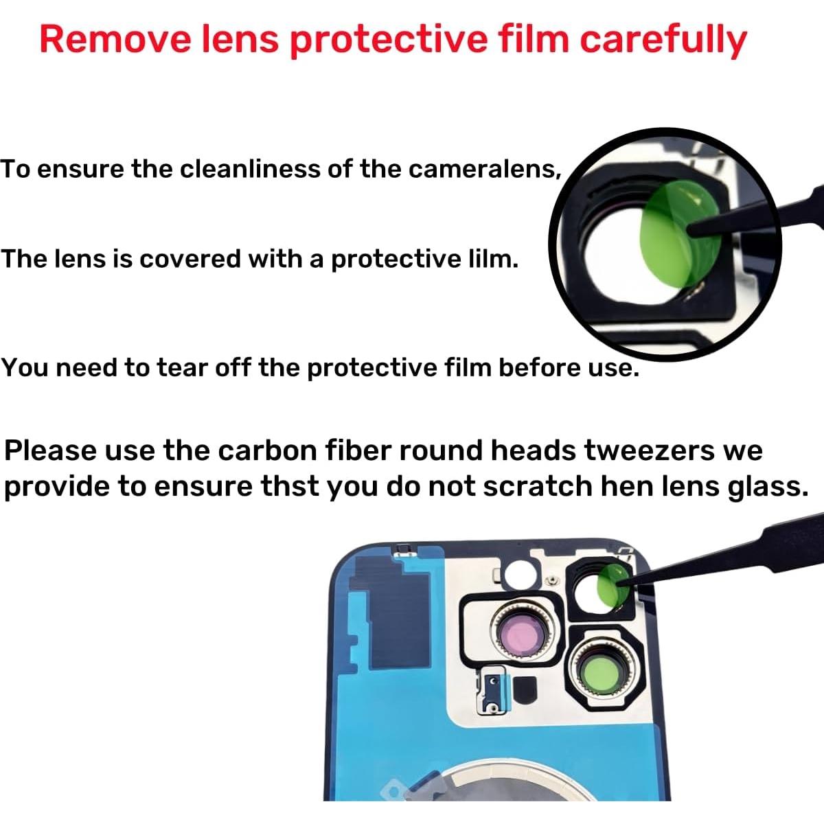 Reemplazo Cristal Trasero LNONLS para iPhone 16 Pro Max