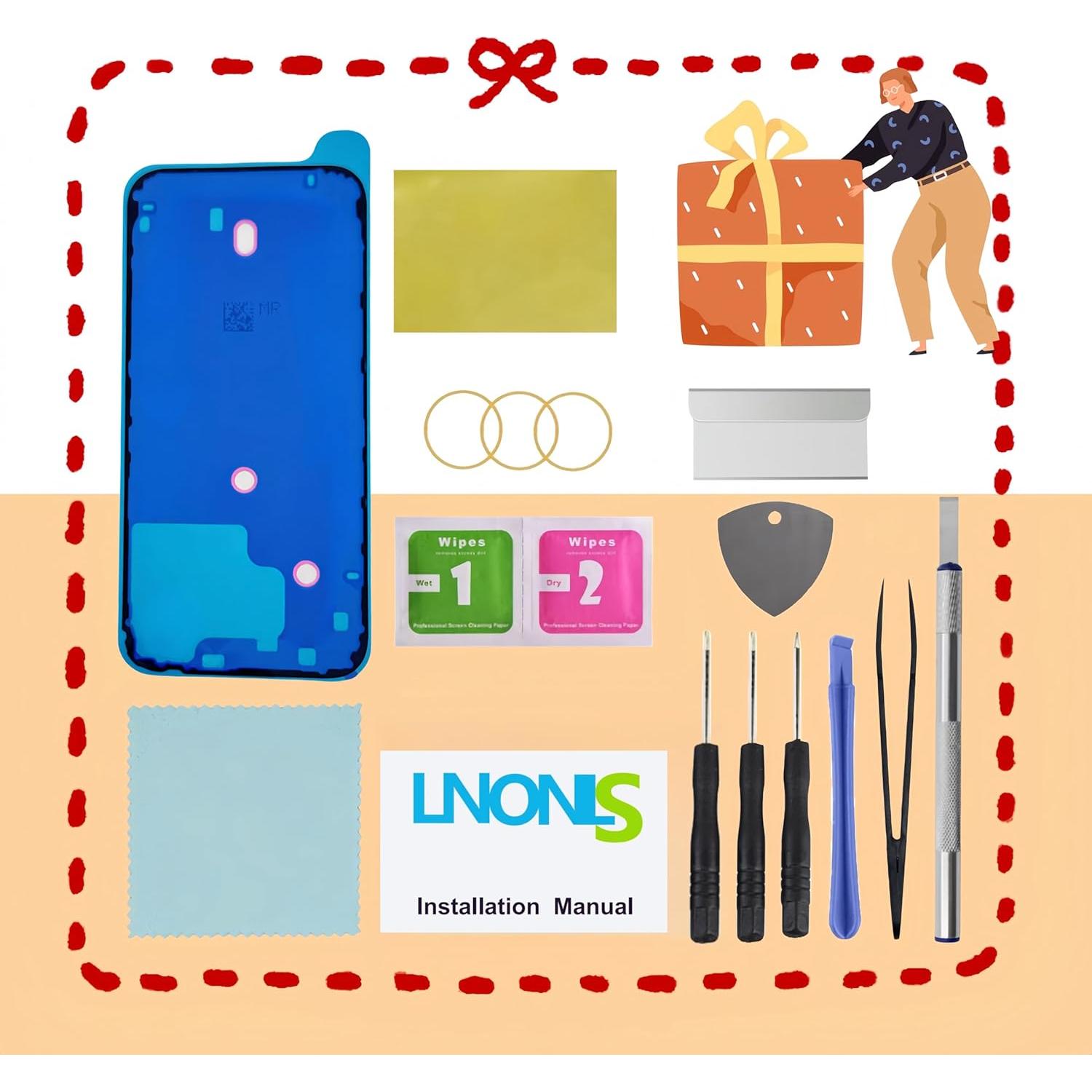 Reemplazo Cristal Trasero LNONLS para iPhone 16 Pro Max