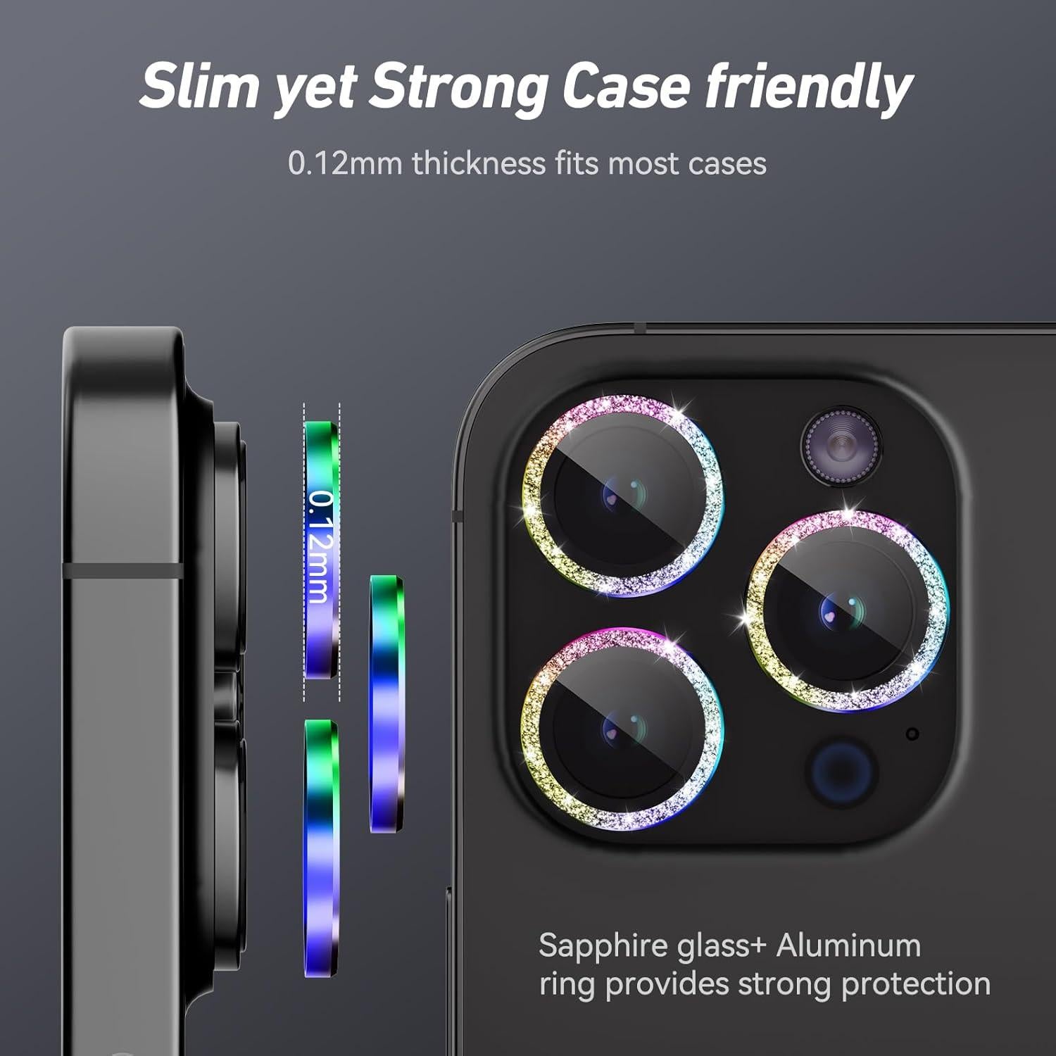 Protector de Lente de Cámara Jeluse para iPhone 16/14 Pro Max