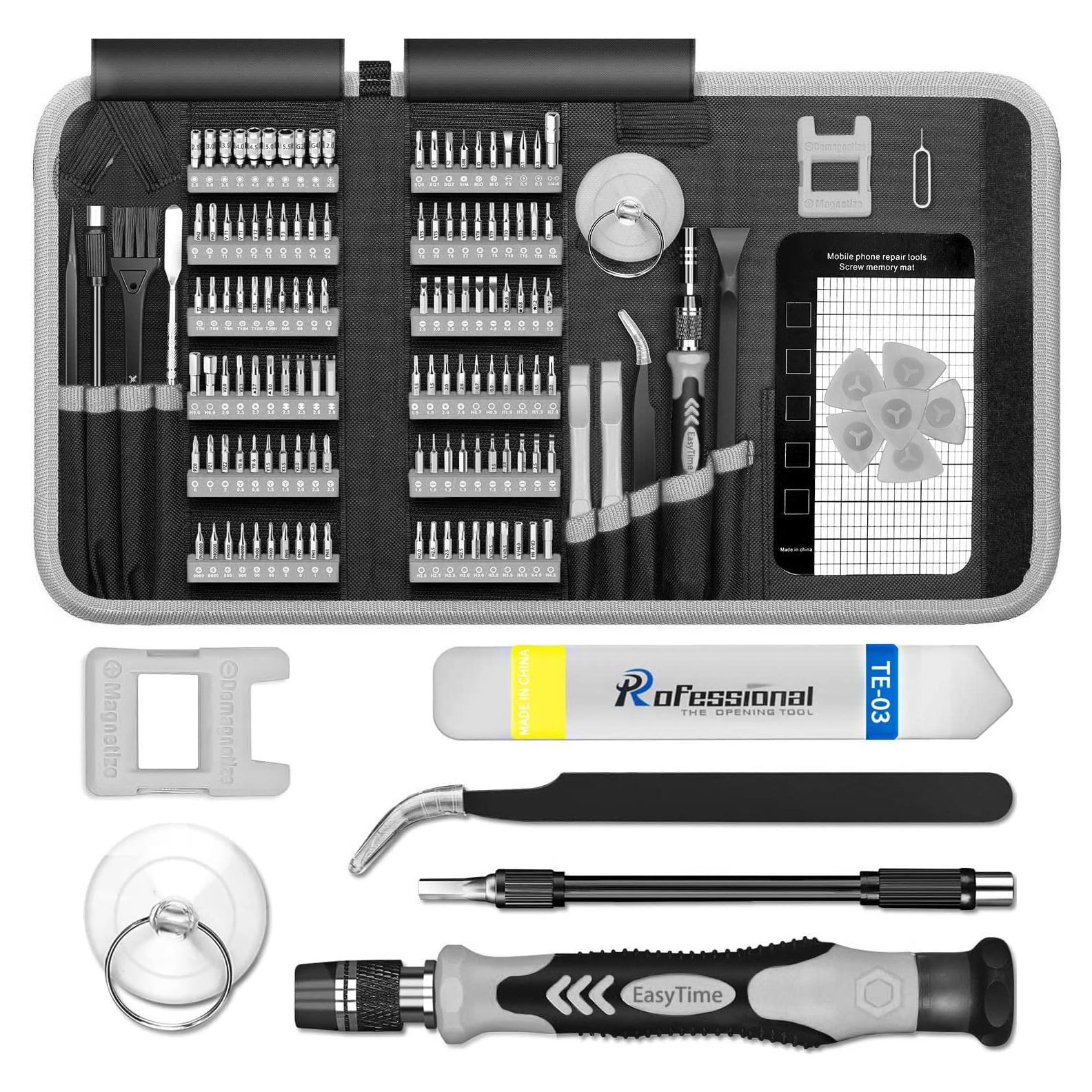 Kit de Destornilladores de Precisión EasyTime 140 en 1 - Reparación Electrónica
