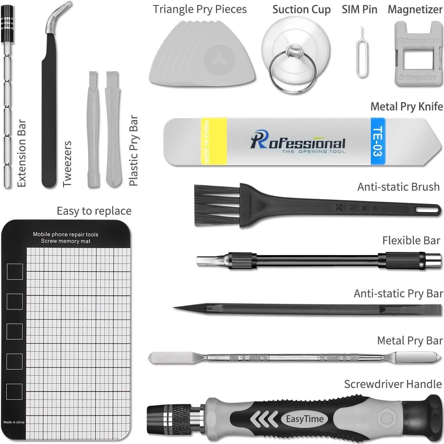 Kit de Destornilladores de Precisión EasyTime 140 en 1 - Reparación Electrónica