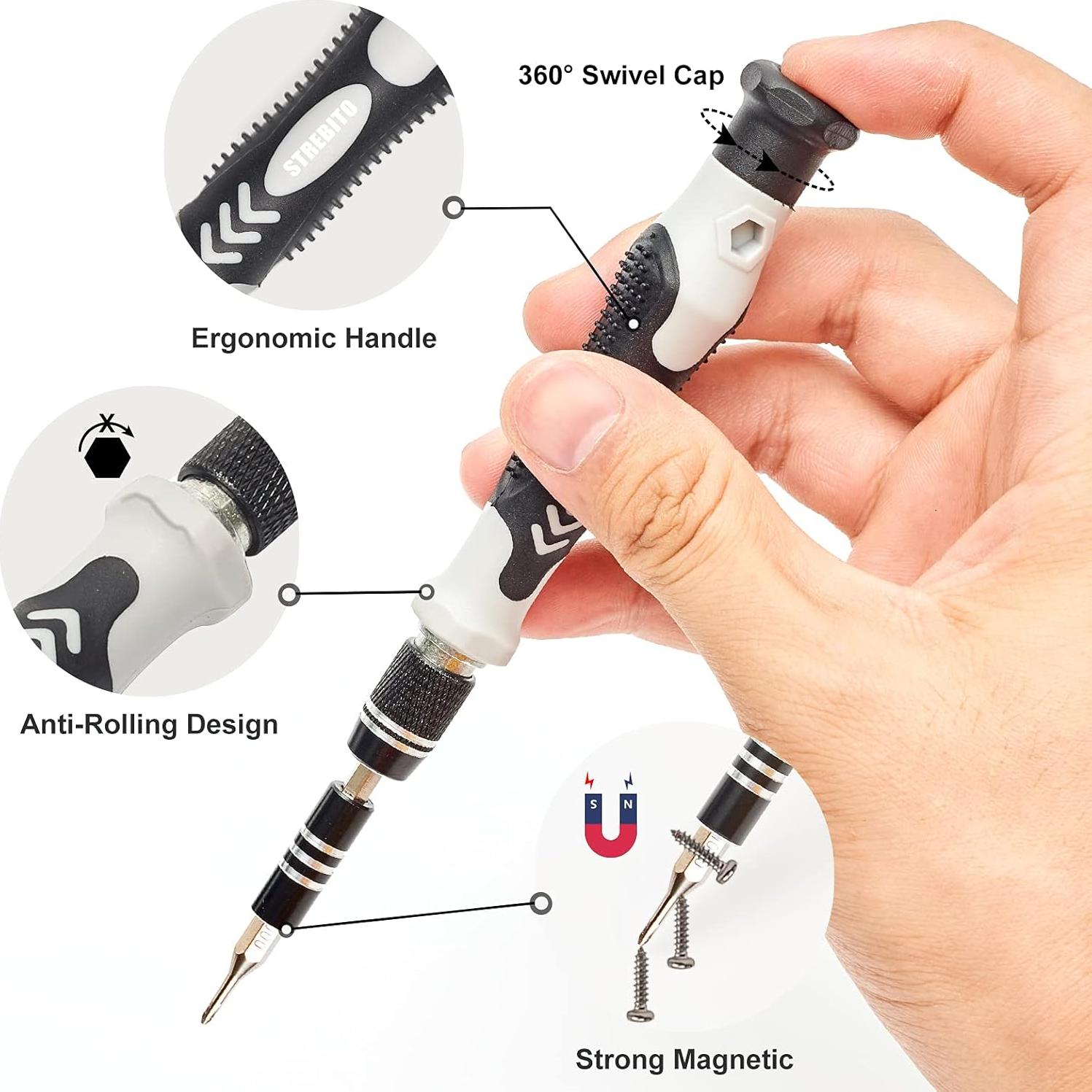 Juego de Destornilladores de Precisión STREBITO 124 Piezas