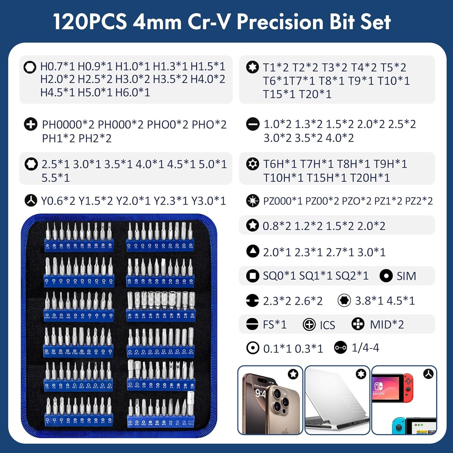 Kit de Destornilladores de Precisión XOOL 140 en 1 Ergonómico