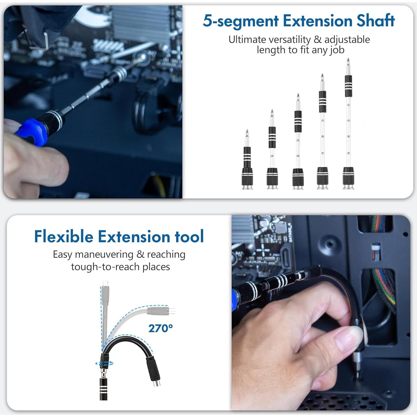 Kit de Destornilladores de Precisión XOOL 140 en 1 Ergonómico