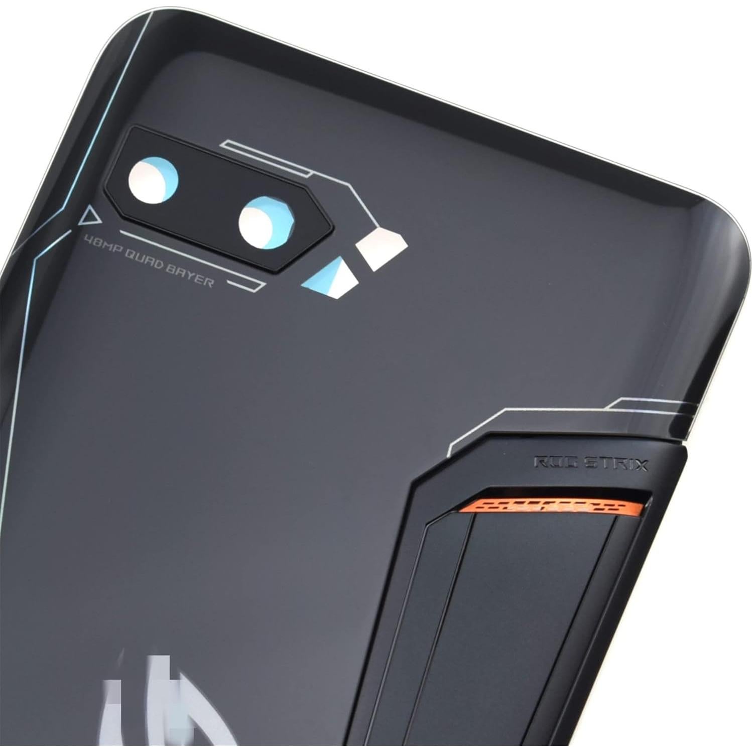 Cubierta Trasera de Vidrio Acrílico Negro para Asus ROG Phone II
