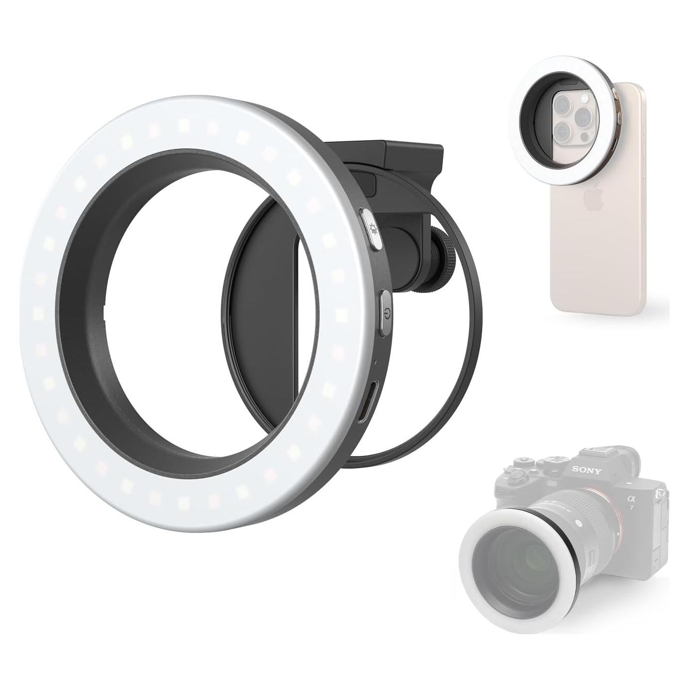 Luz LED de Anillo Bi-Color SmallRig Vibe P30 67mm 3W