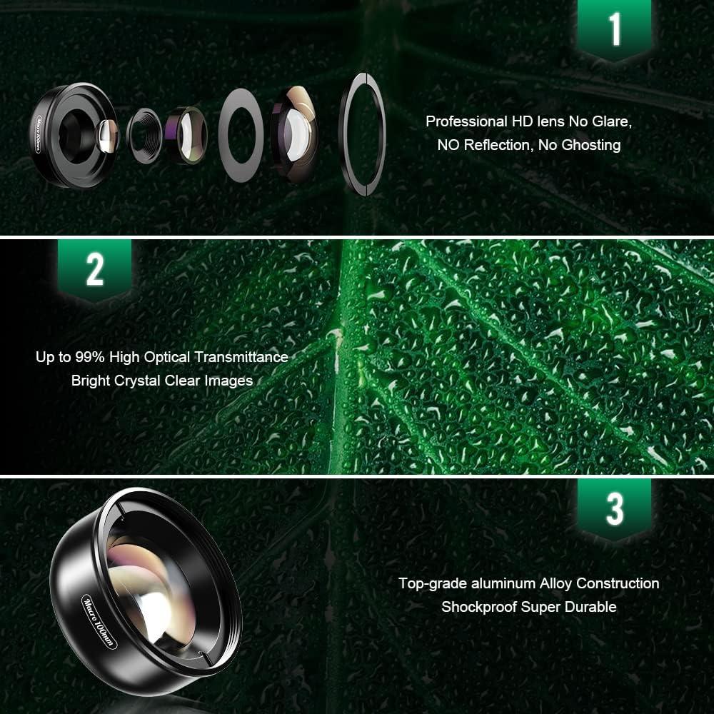 Kit Lente Macro 100mm 10X HD + Filtro CPL para Smartphones