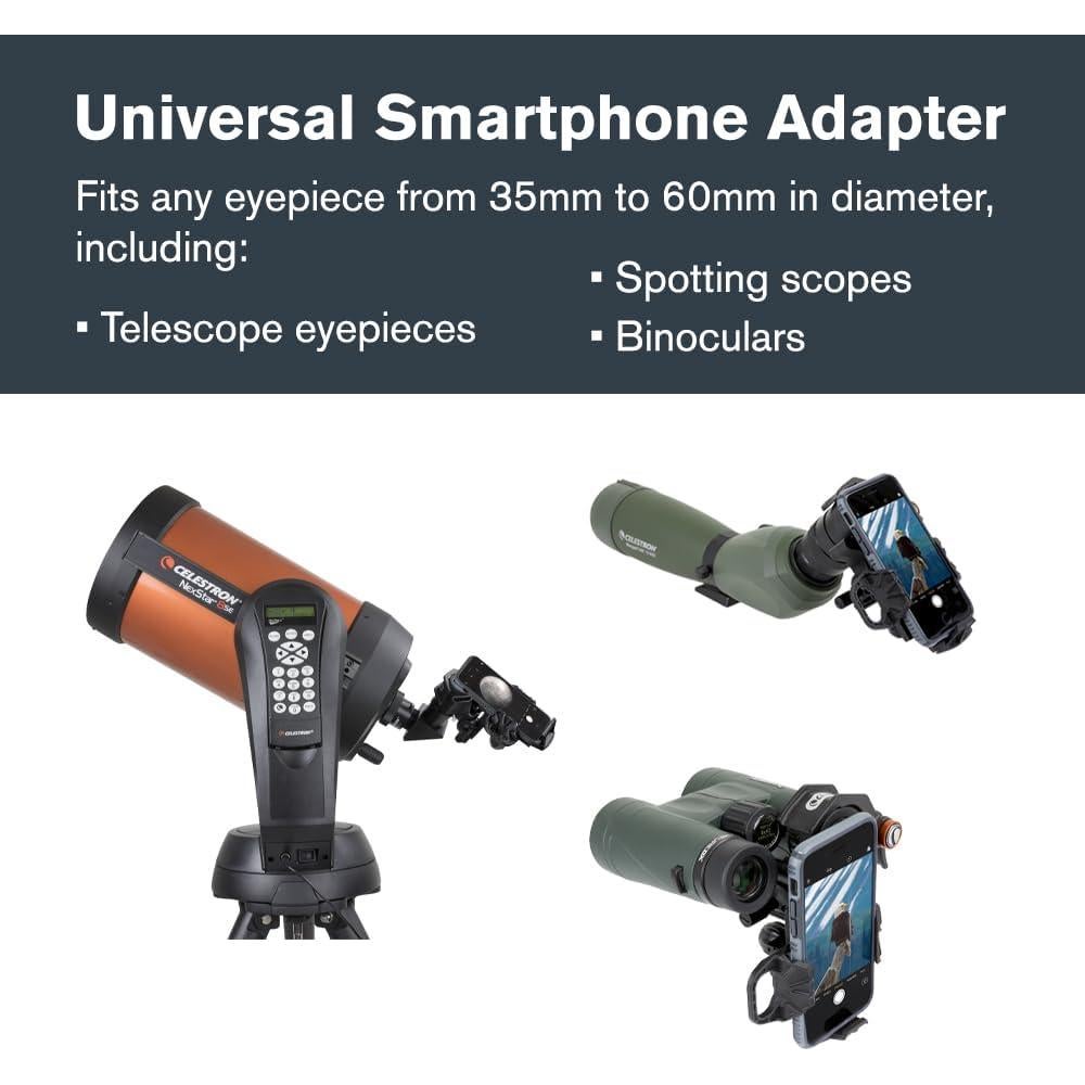 Adaptador Universal Celestron NexYZ DX para Smartphone - 3 Ejes