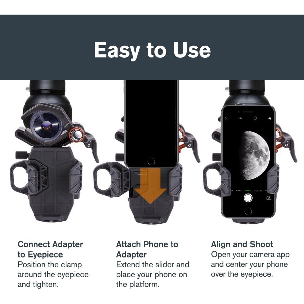 Adaptador Universal Celestron NexYZ DX para Smartphone - 3 Ejes