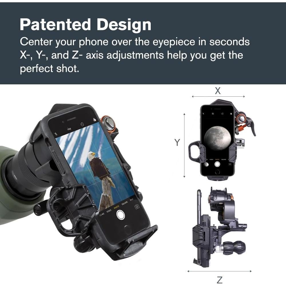 Adaptador Universal Celestron NexYZ DX para Smartphone - 3 Ejes