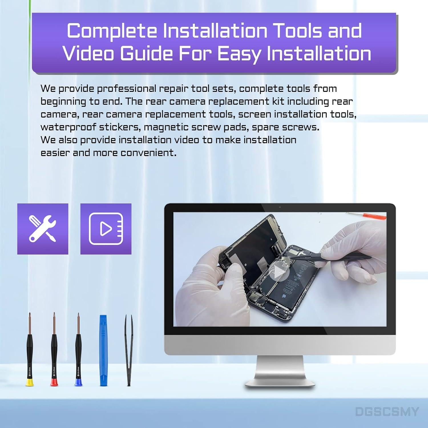 Cámara Trasera 12MP para iPhone XR OEM + Kit Herramientas
